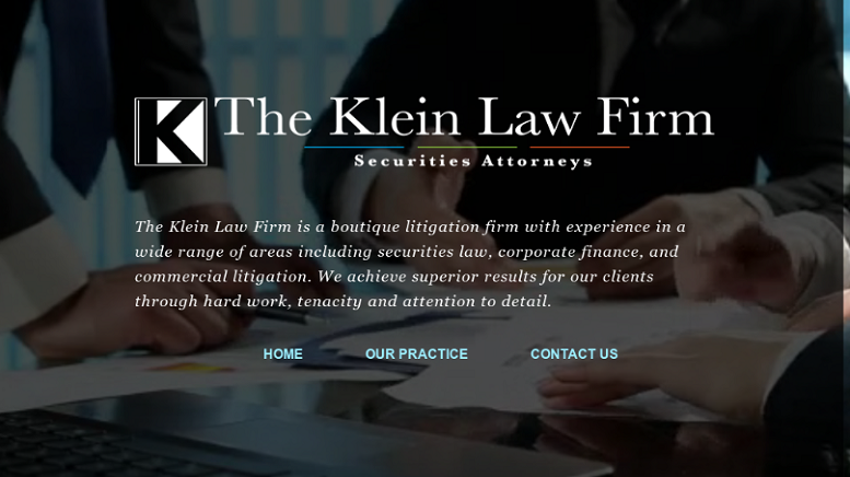 The Klein Law Firm Reminds Investors of Class Action...